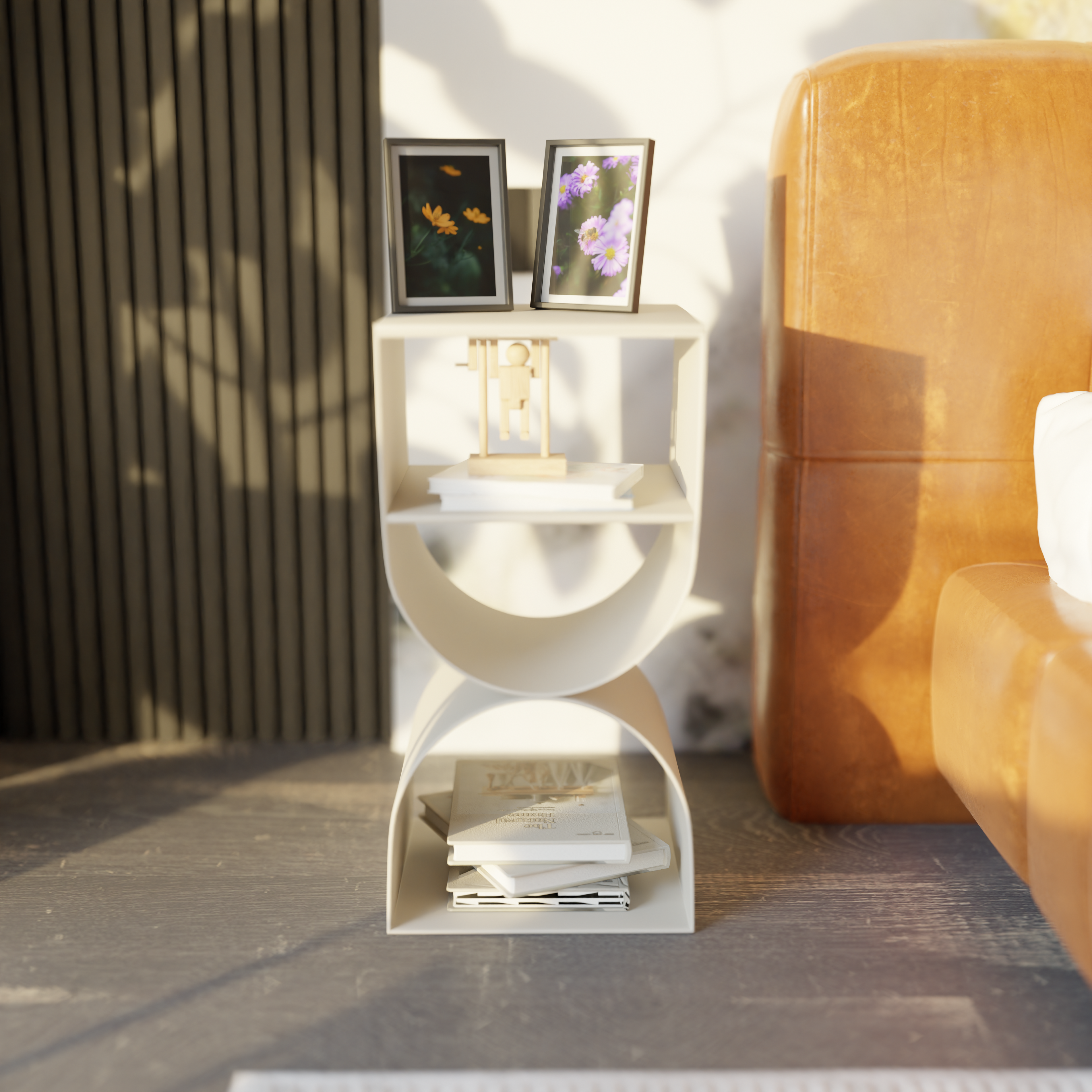 Metal Side Table | Minimalist Geometric Design
