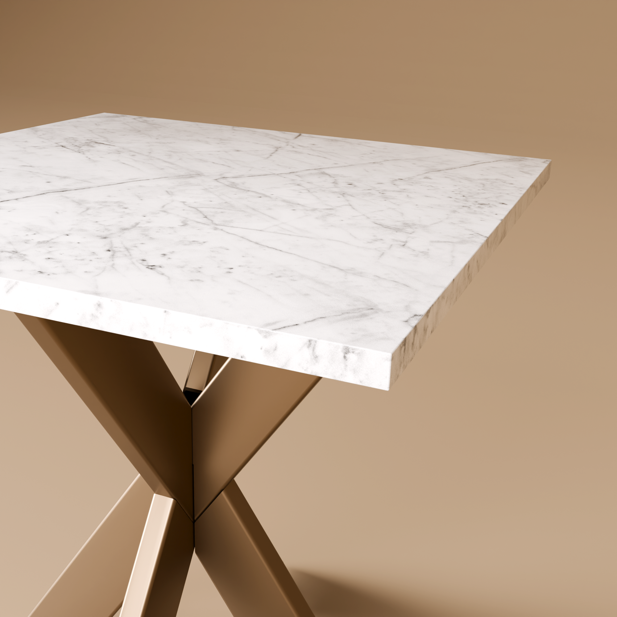 Metal & Marble X Table
