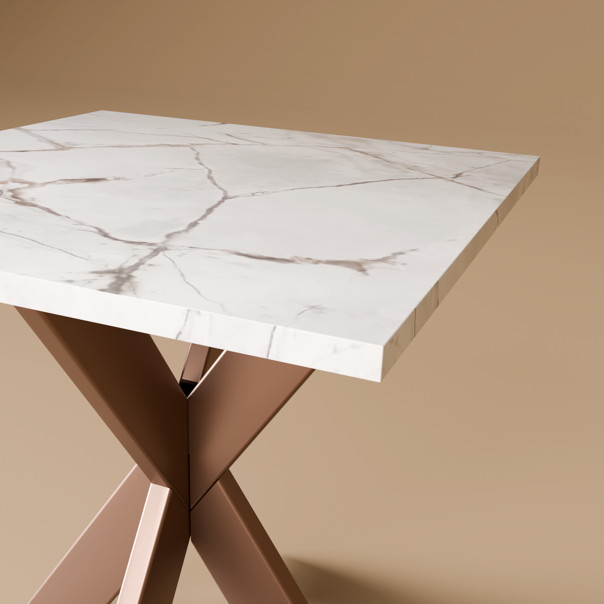 Metal & Marble X Table