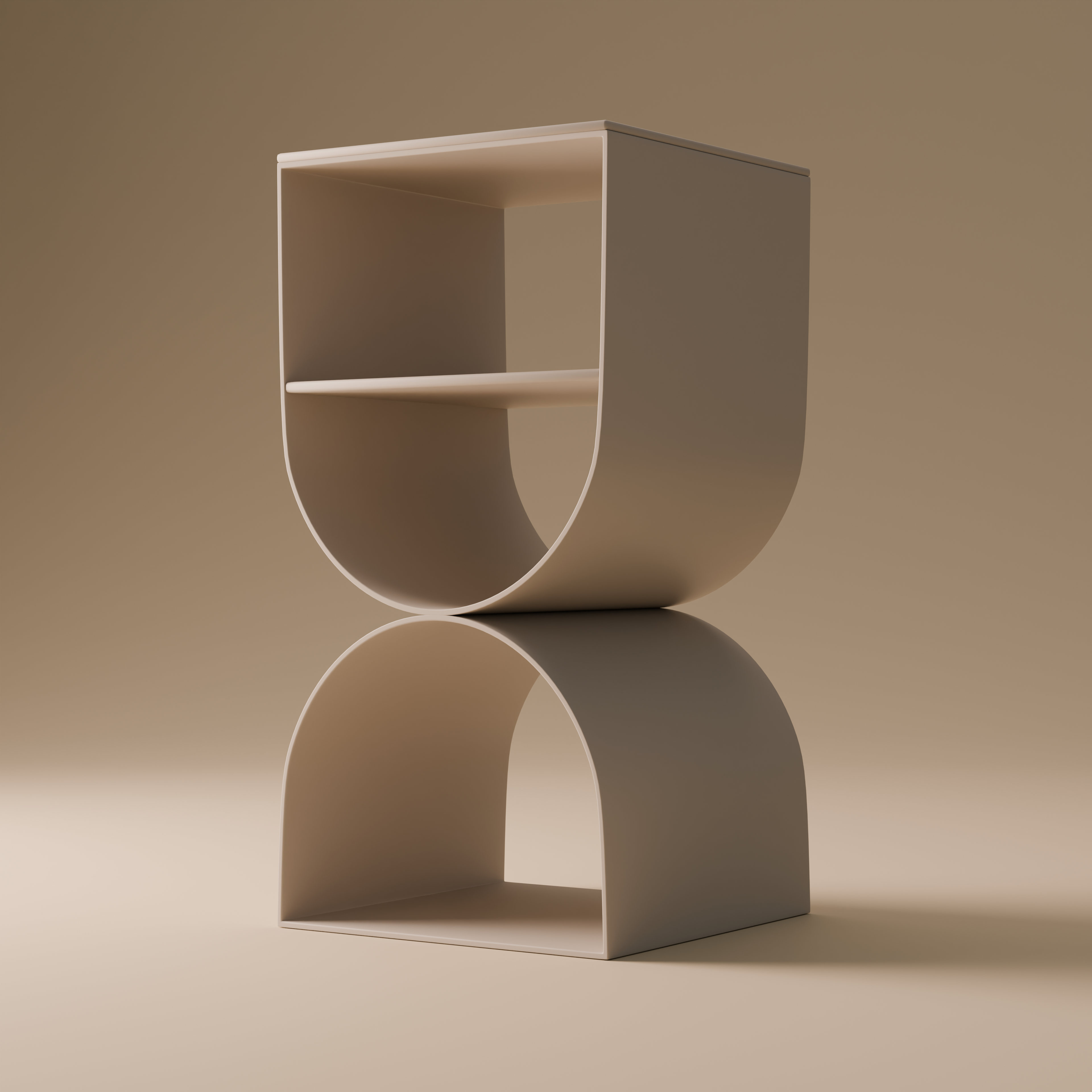 Metal Side Table | Minimalist Geometric Design
