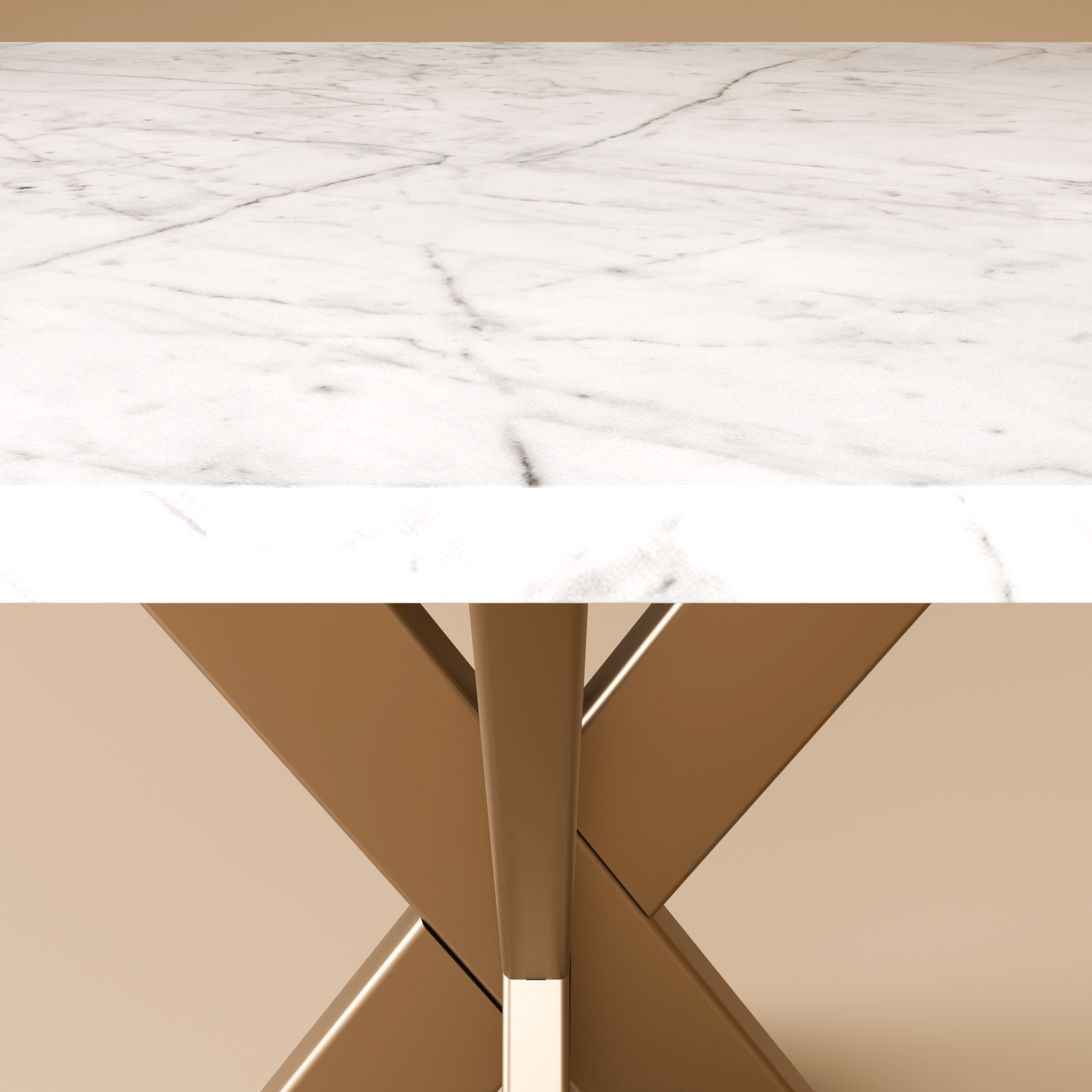 Metal & Marble X Table
