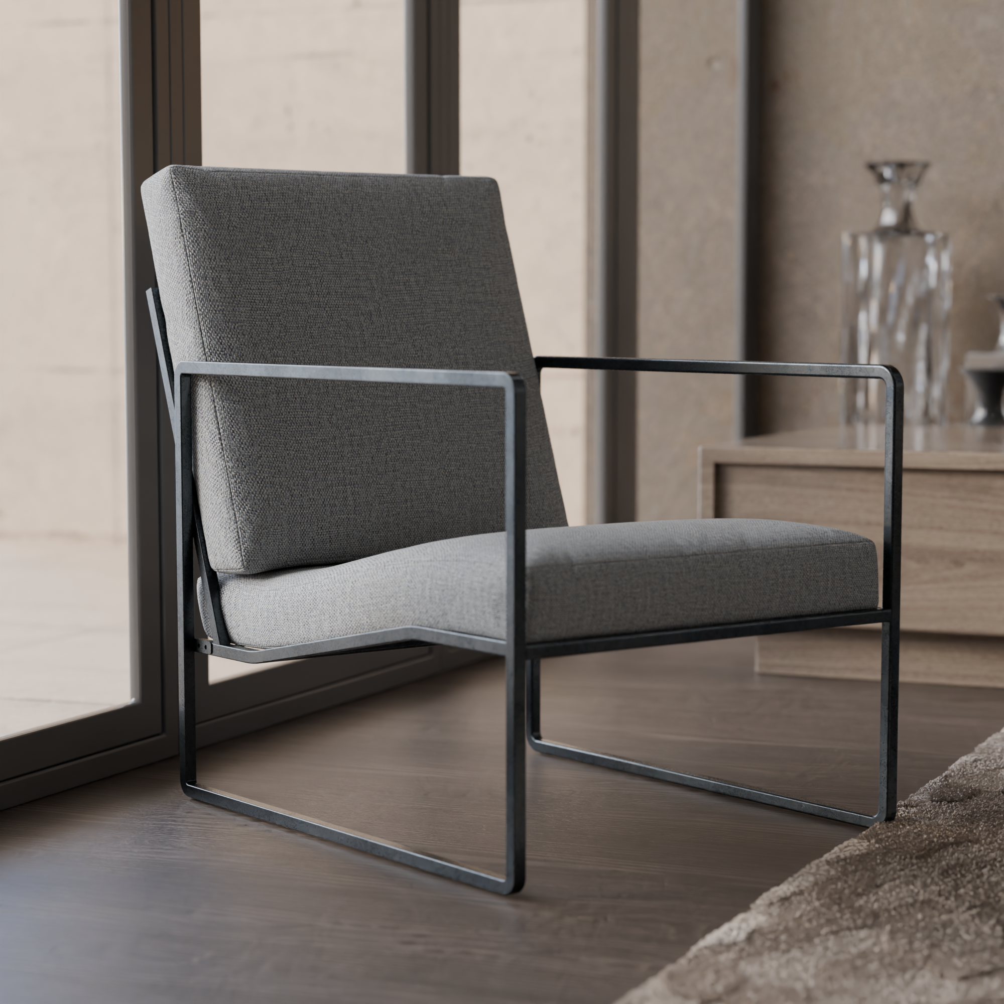 Metal Accent Chair