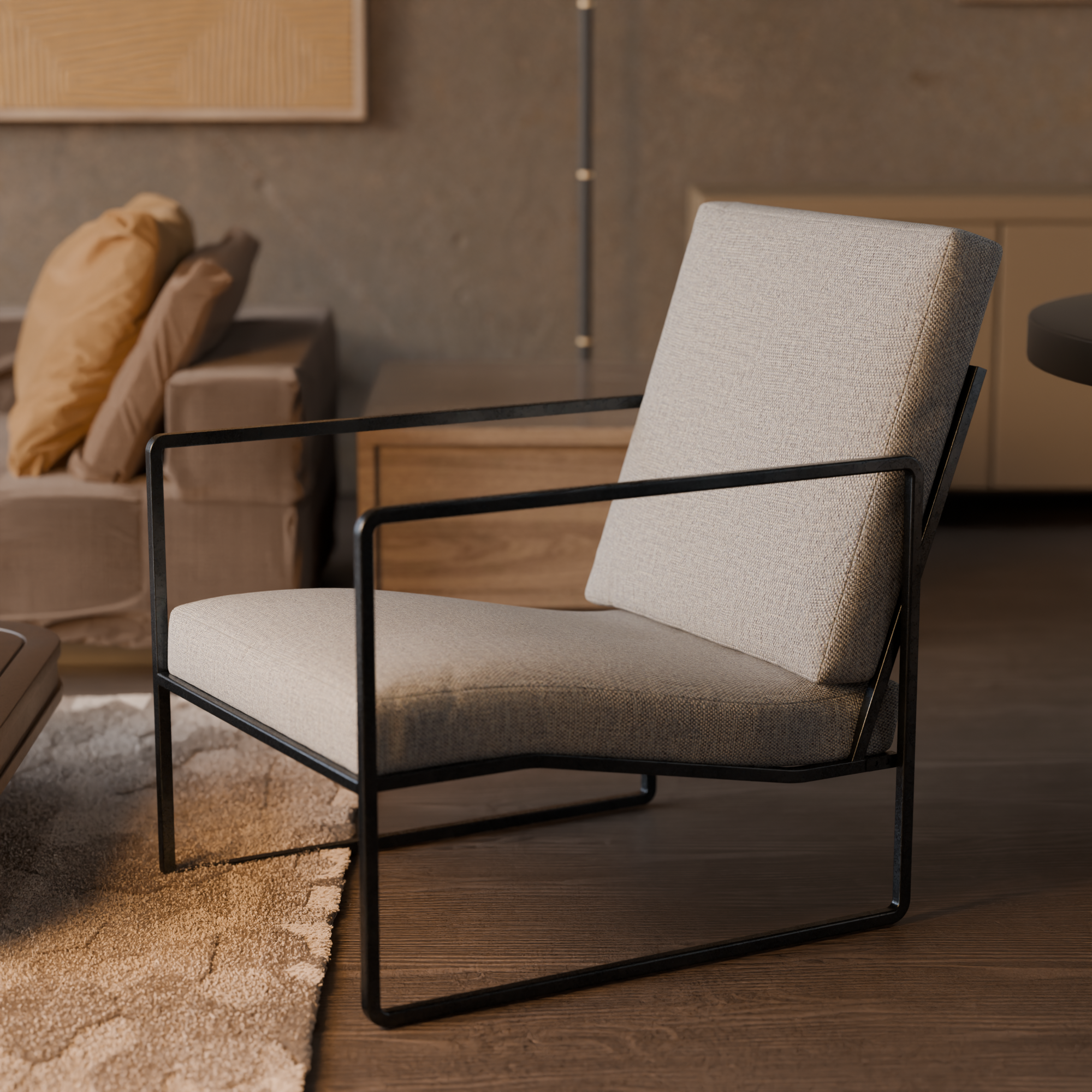 Metal Accent Chair