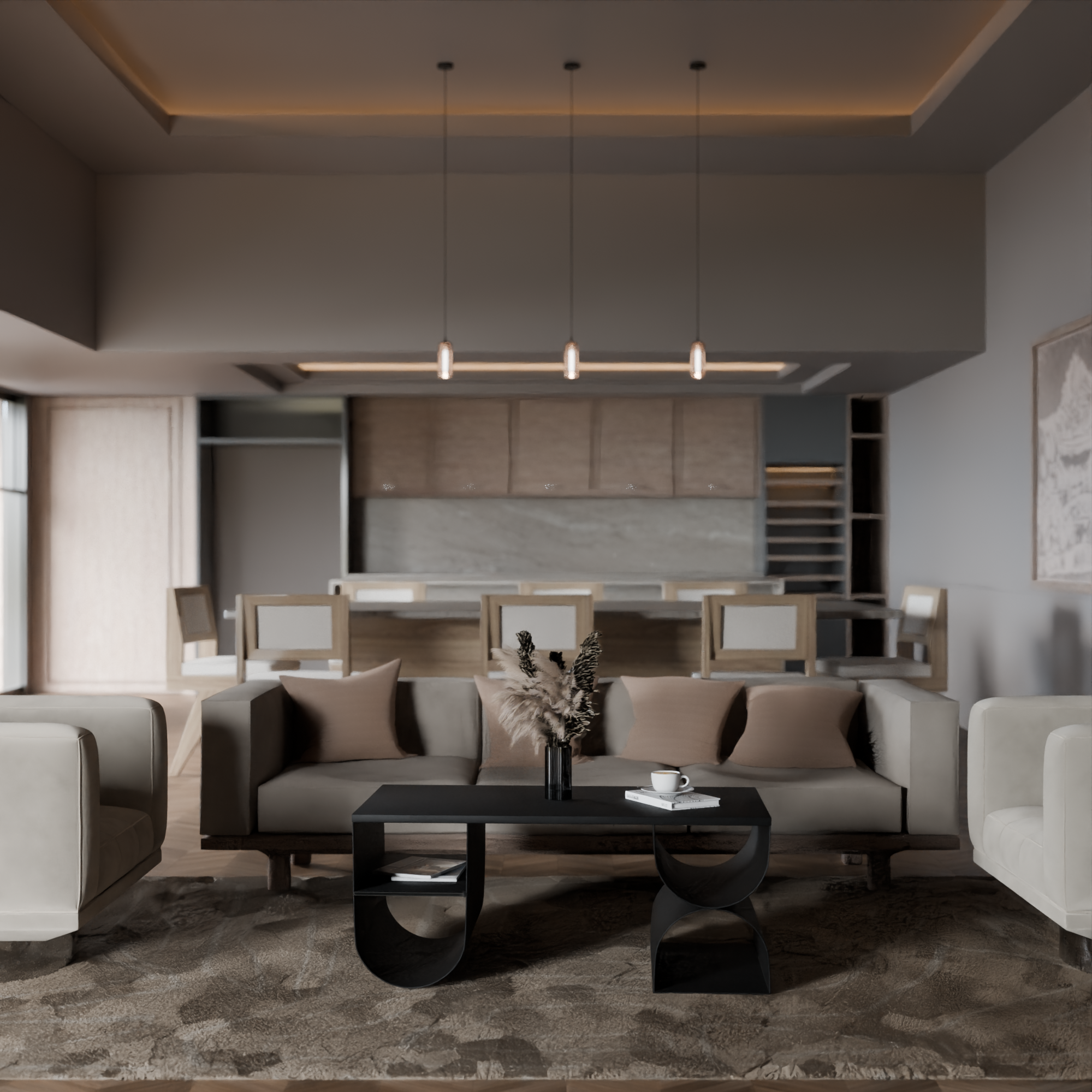 Metal Coffee Table | Minimalist Geometric Design