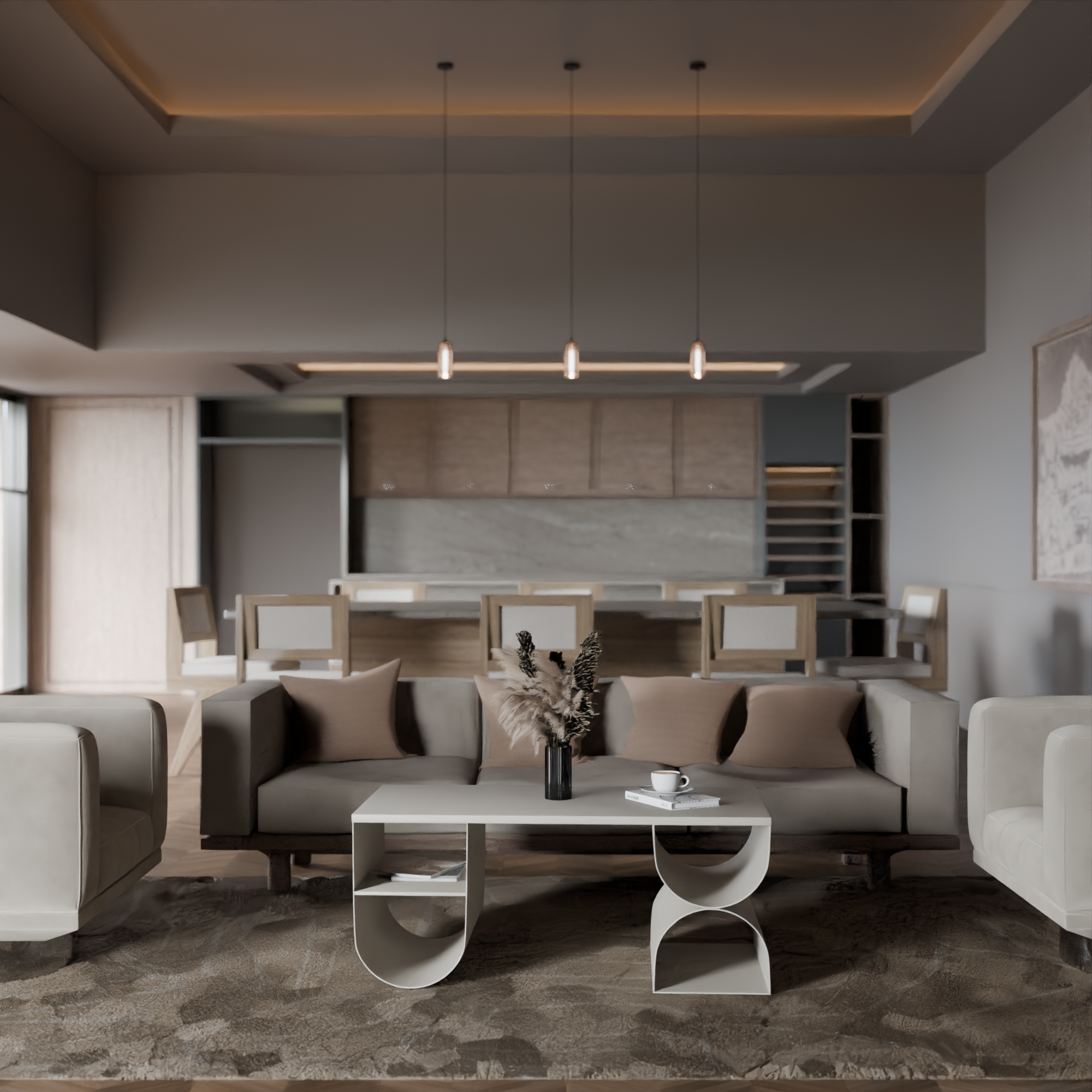 Metal Coffee Table | Minimalist Geometric Design