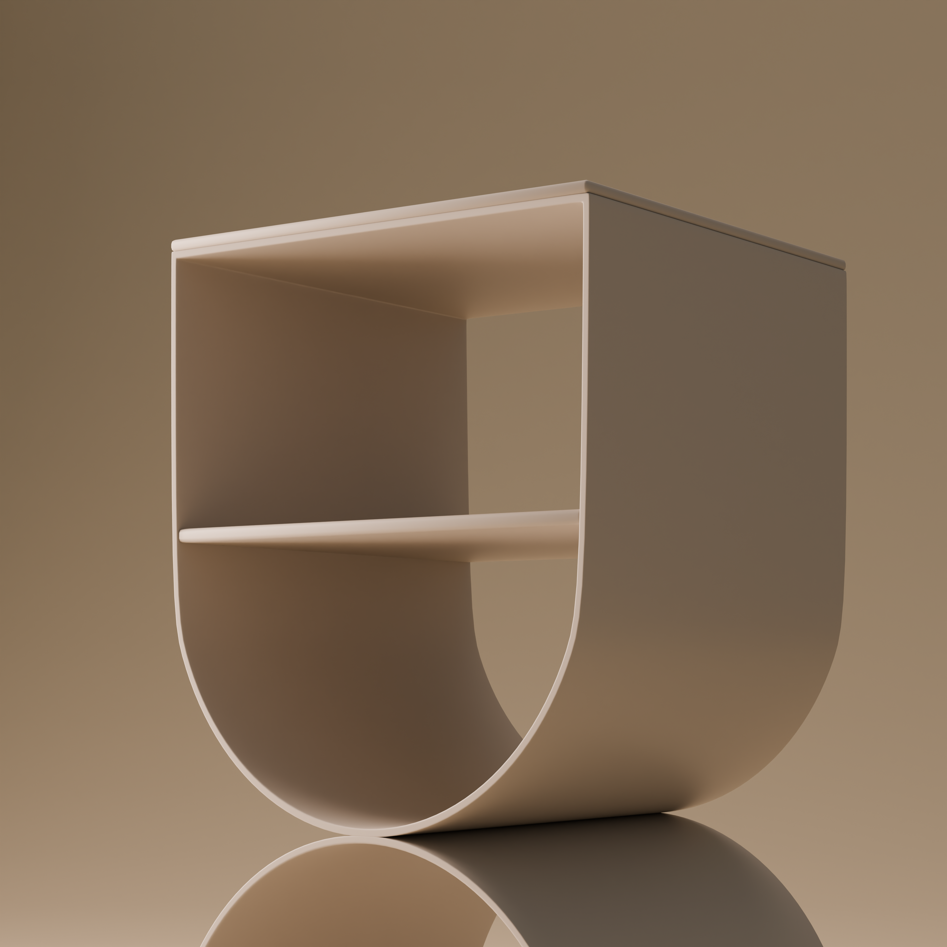 Metal Side Table | Minimalist Geometric Design