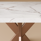 Metal & Marble X Table