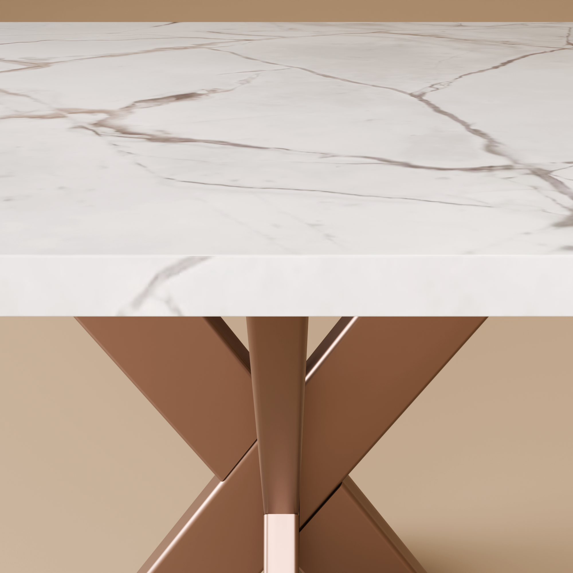 Metal & Marble X Table