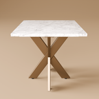 Metal & Marble X Table