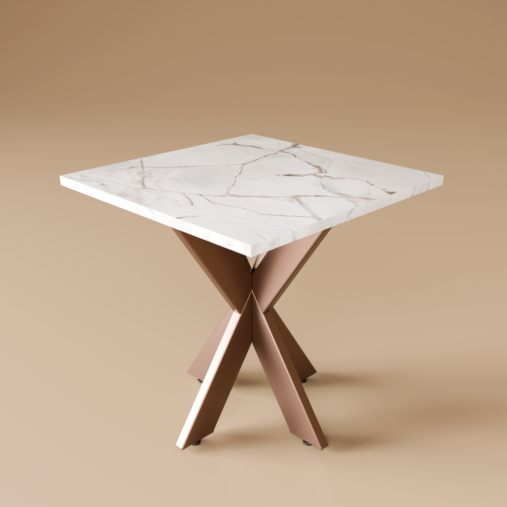 Metal & Marble X Table