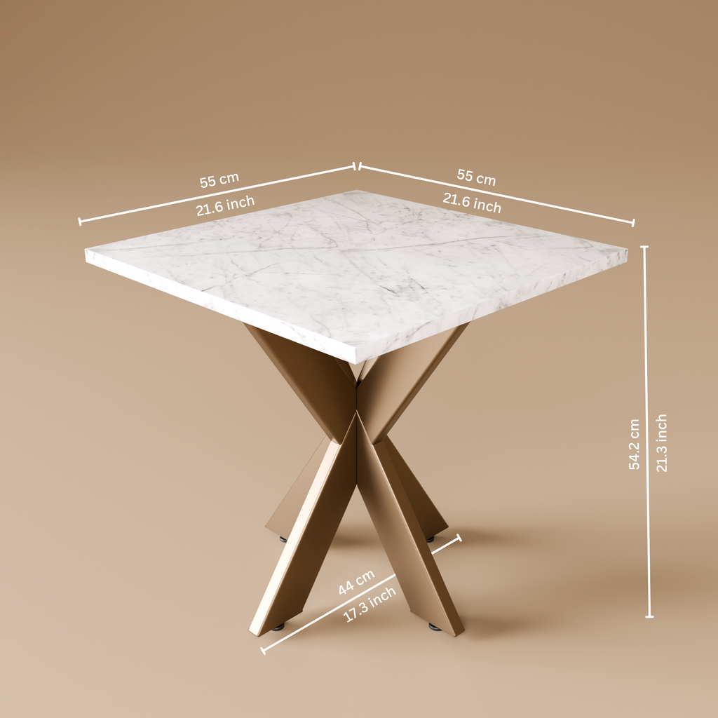 Metal & Marble X Table