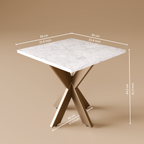 Metal & Marble X Table